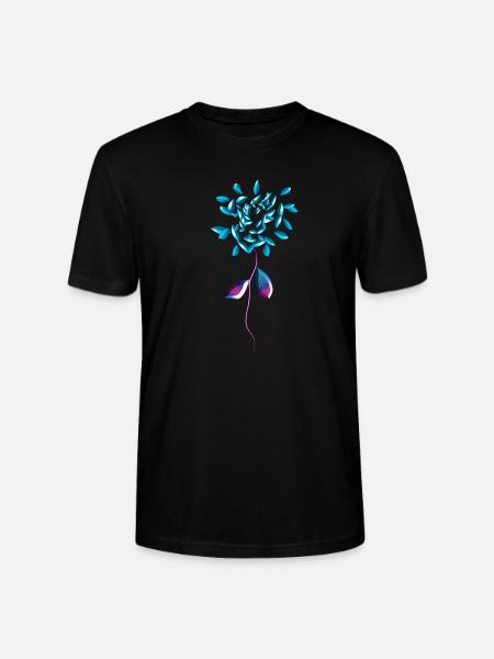 bluem symbol blue plant - Stanley/Stella CRAFTER Unisex Organic T-Shirt - black