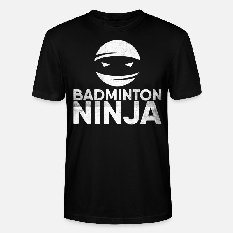 Badminton Ninja Für Badmintonspieler Oder - Stanley/Stella Unisex Bio-T-Shirt CRAFTER - Schwarz