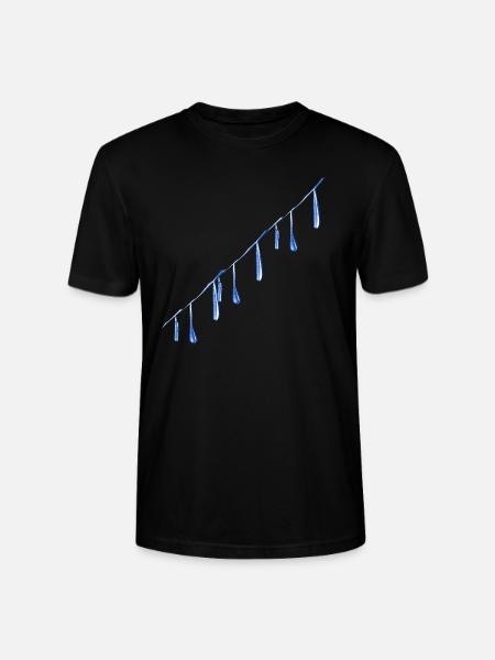 water drops line water - Stanley/Stella CRAFTER Unisex Organic T-Shirt - black