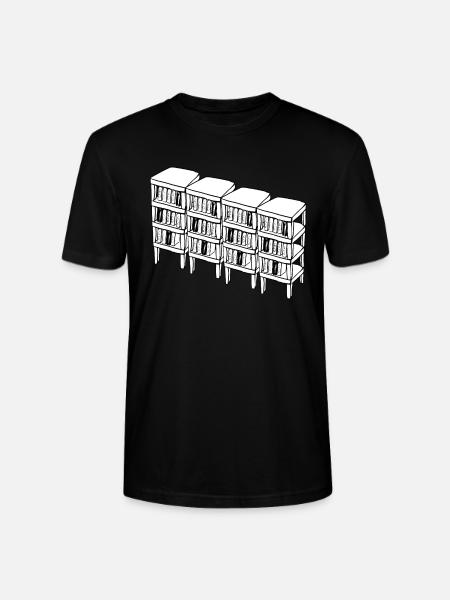 Bookcase reading books - Stanley/Stella CRAFTER Unisex Organic T-Shirt - black