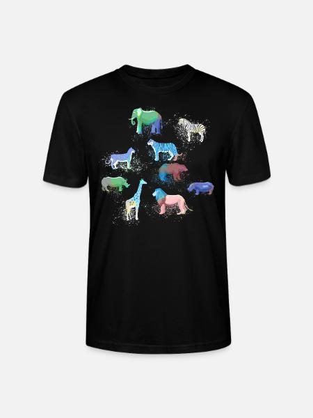 tiere,wilde tiere,zebra,löwe,elefant,bär,zoo,leo - Stanley/Stella Unisex Bio-T-Shirt CRAFTER - Schwarz