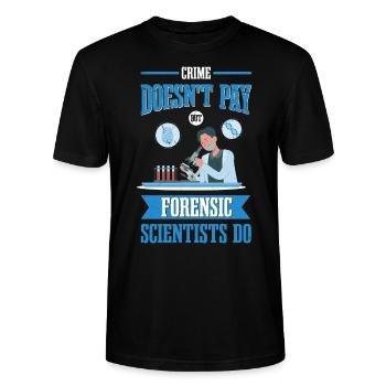 Le crime ne paie pas, mais les médecins légistes - T-shirt bio CRAFTER Stanley Stella Unisexe - noir - Devant - Alina (178cm) & Michal (187cm)