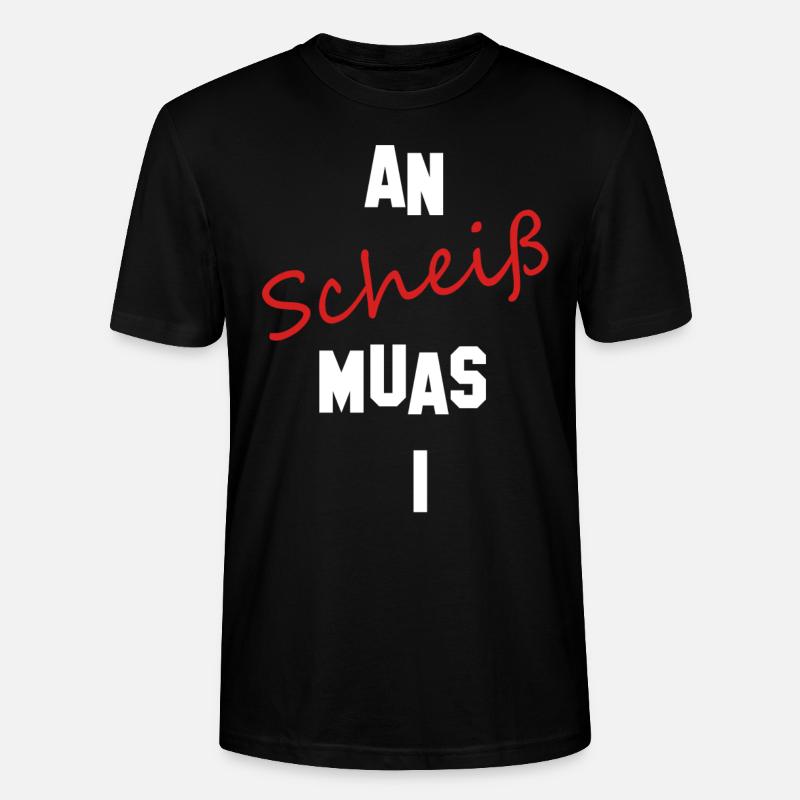 An Scheiß muas i - Stanley/Stella Unisex Bio-T-Shirt CRAFTER - Schwarz