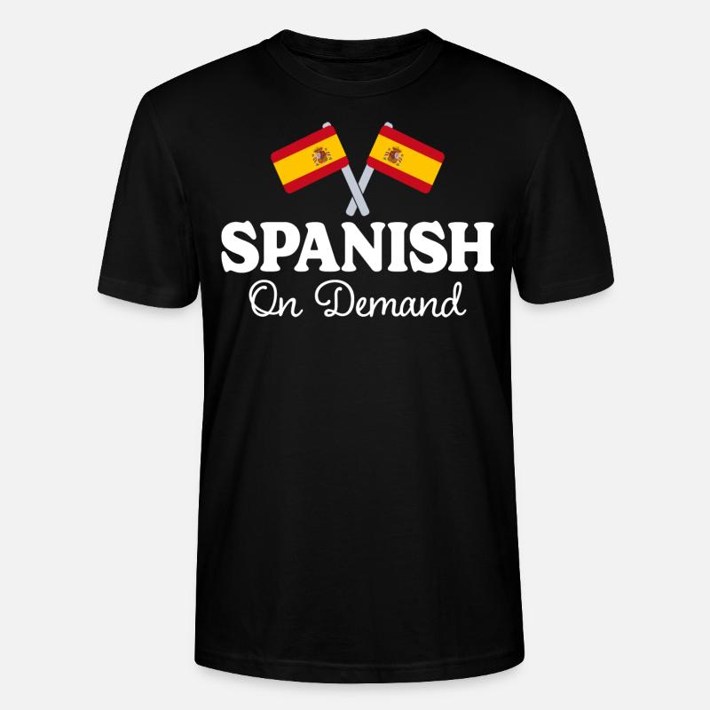 Espagnol Sur Demande Interprète Espagnol - T-shirt bio CRAFTER Stanley Stella Unisexe - noir