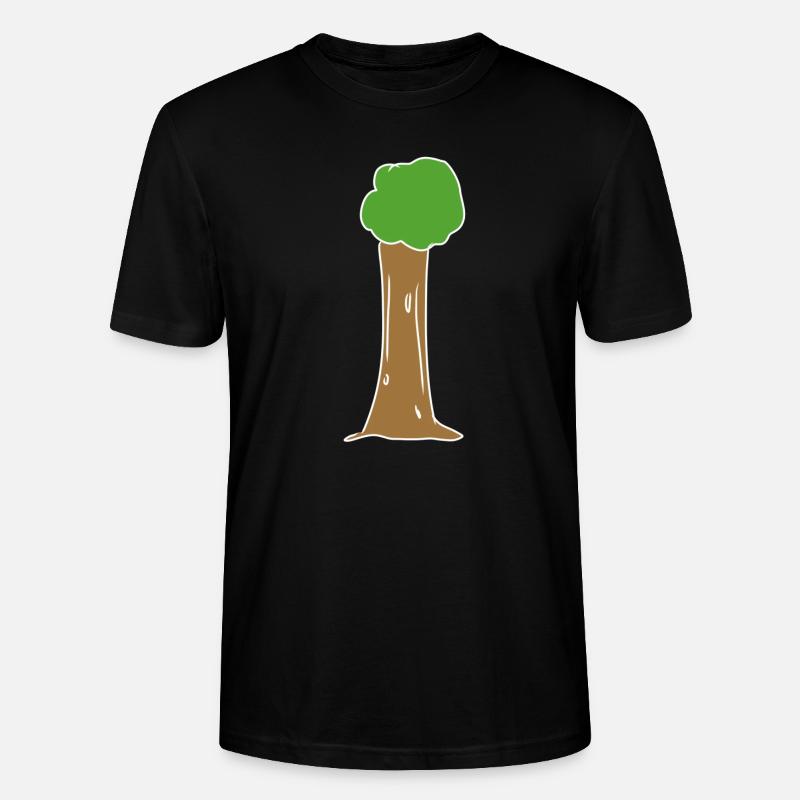 arbre, icône, nature, vert, plante - T-shirt bio CRAFTER Stanley Stella Unisexe - noir