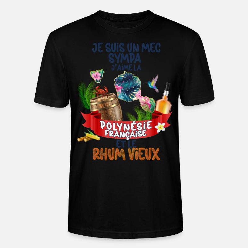 Französisch-Polynesien Kolibri Rum - Stanley/Stella Unisex Bio-T-Shirt CRAFTER - Schwarz