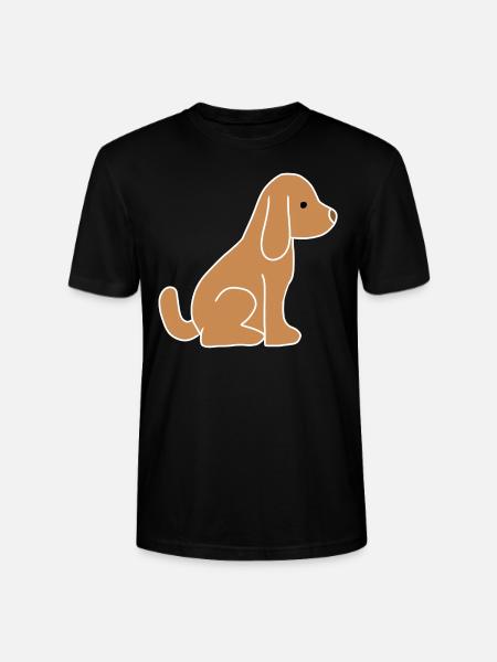 Dog Brown Animal Icon - Stanley/Stella CRAFTER Unisex Organic T-Shirt - black
