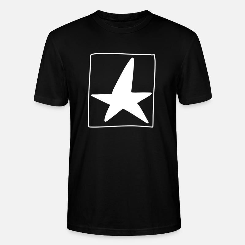 Star Square Symbol Shape - Stanley/Stella CRAFTER Unisex Organic T-Shirt - black