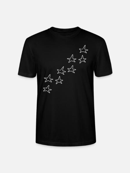 Star Pattern Star Symbol Shape - Stanley/Stella CRAFTER Unisex Organic T-Shirt - black