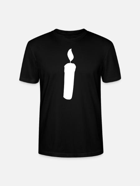 Candle Shape Symbol Fire Light - Stanley/Stella CRAFTER Unisex Organic T-Shirt - black