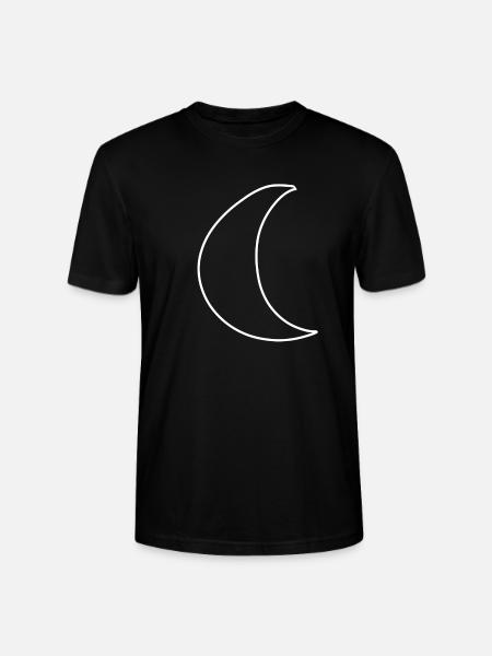 moon symbol shape - Stanley/Stella CRAFTER Unisex Organic T-Shirt - black
