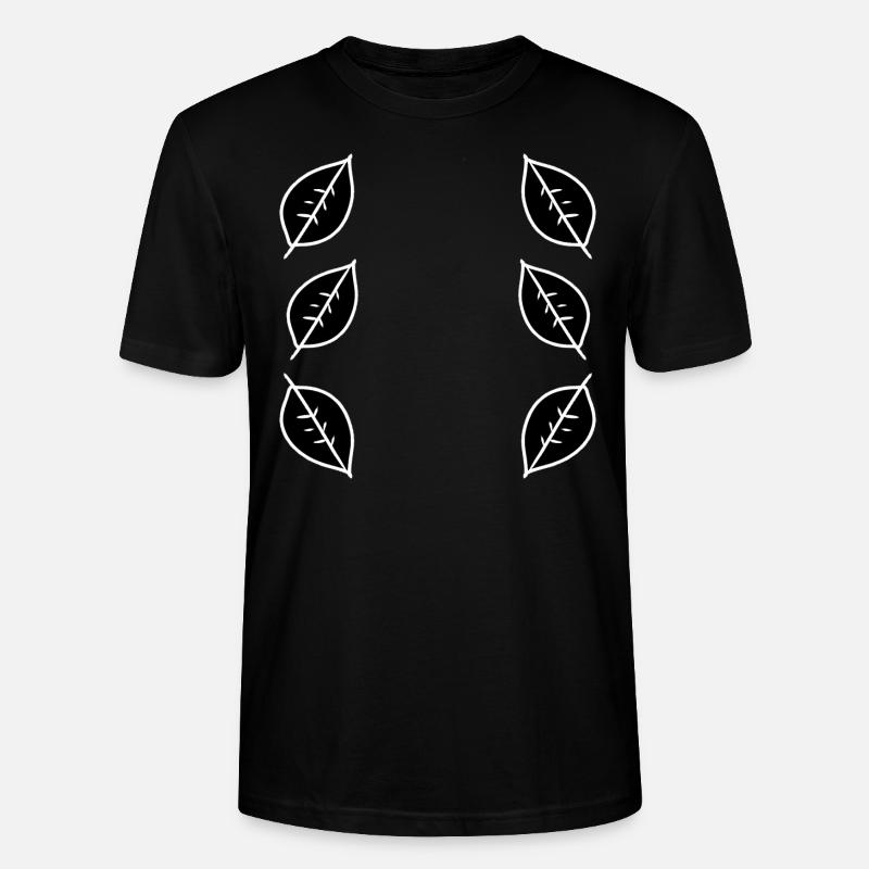 Pattern Leaf Leaves Frame Nature - Stanley/Stella CRAFTER Unisex Organic T-Shirt - black