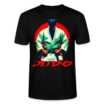 Judo - Stanley/Stella CRAFTER Unisex Organic T-Shirt - black - Front - Alina (178cm) & Michal (187cm)
