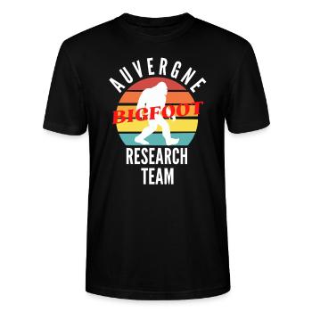 AUVERGNE BIGFOOT RESEARCH TEAM - T-shirt bio CRAFTER Stanley Stella Unisexe - noir - Devant - Alina (178cm) & Michal (187cm)