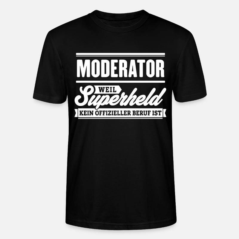 Superheld Moderator - Stanley/Stella Unisex Bio-T-Shirt CRAFTER - Schwarz