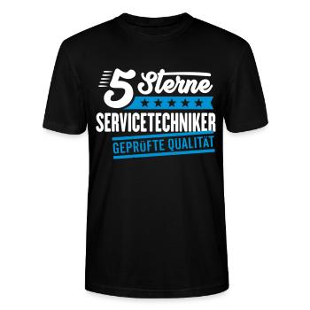 5Sterne Servicetechniker - Stanley/Stella Unisex Bio-T-Shirt CRAFTER - Schwarz - Vorne - Alina (178cm) & Michal (187cm)