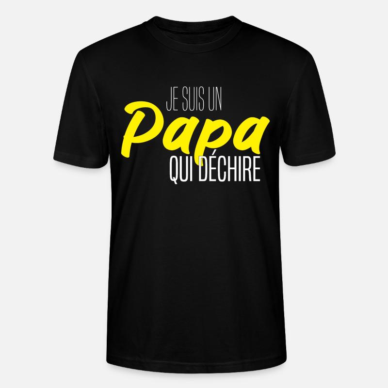 PAPA QUI DÉCHIRE - T-shirt bio CRAFTER Stanley Stella Unisexe - noir