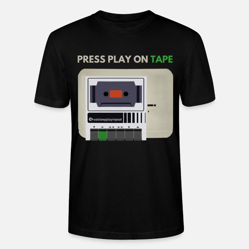 press play on tape - Stanley/Stella Unisex Bio-T-Shirt CRAFTER - Schwarz