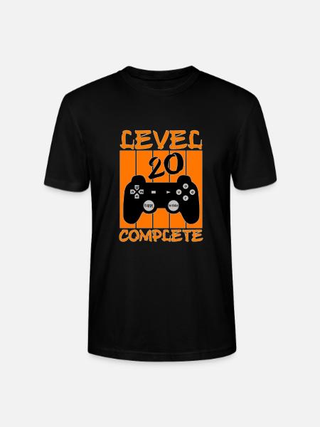 20 Years Birthday Gamer - Stanley/Stella CRAFTER Unisex Organic T-Shirt - black