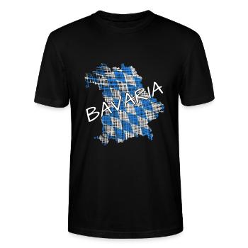 Bavaria Bayern - Stanley/Stella Unisex Bio-T-Shirt CRAFTER - Schwarz - Vorne - Alina (178cm) & Michal (187cm)