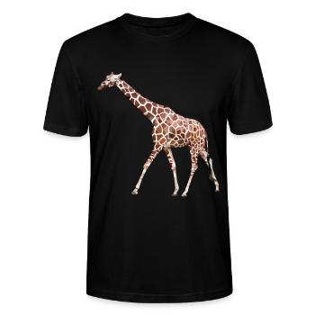 Giraffe - Stanley/Stella Unisex Bio-T-Shirt CRAFTER - Schwarz - Vorne - Alina (178cm) & Michal (187cm)