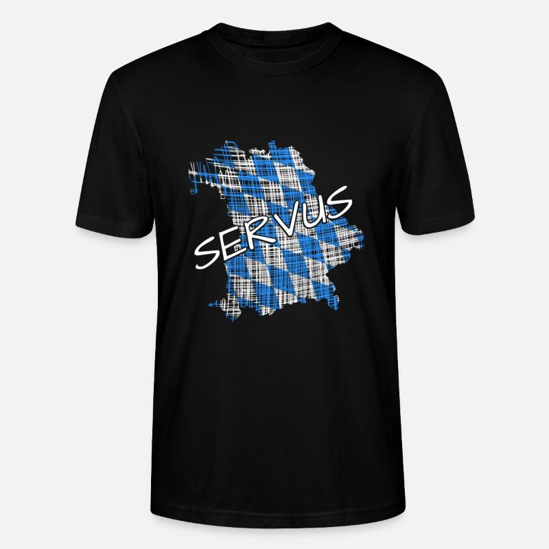 Servus Bayern - Stanley/Stella Unisex Bio-T-Shirt CRAFTER - Schwarz