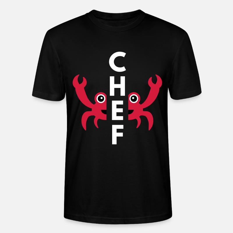 Chef (geteilte Krabbe) - Stanley/Stella Unisex Bio-T-Shirt CRAFTER - Schwarz
