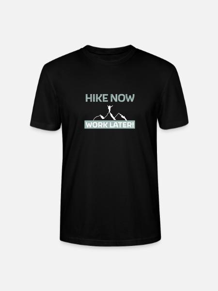 Hike now - work later - Stanley/Stella CRAFTER Unisex Organic T-Shirt - black