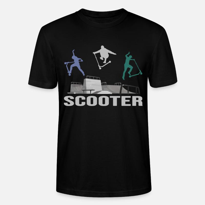 stuntscooter rollerscooter scooter e-scooter - Stanley/Stella CRAFTER Unisex Organic T-Shirt - black