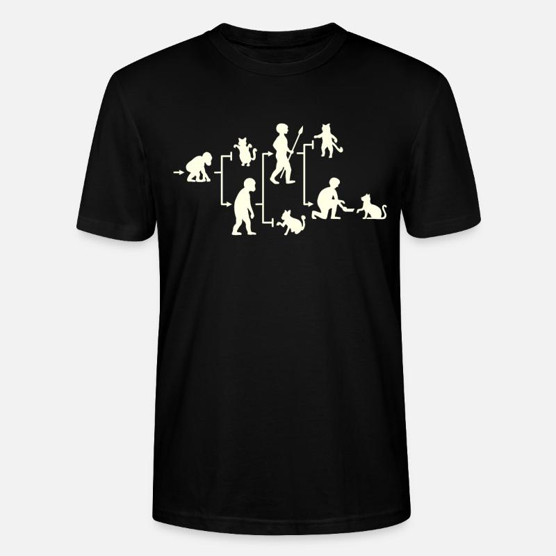 Cat Man Directed Evolution - Stanley/Stella CRAFTER Unisex Organic T-Shirt - black