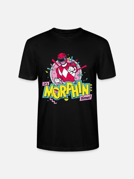 Power Rangers det är morfintid! - Ekologisk T-shirt CRAFTER unisex från Stanley/Stella - svart