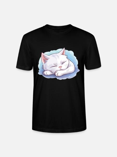 Sovande katt officiell sovtröja kattunge - Ekologisk T-shirt CRAFTER unisex från Stanley/Stella - svart