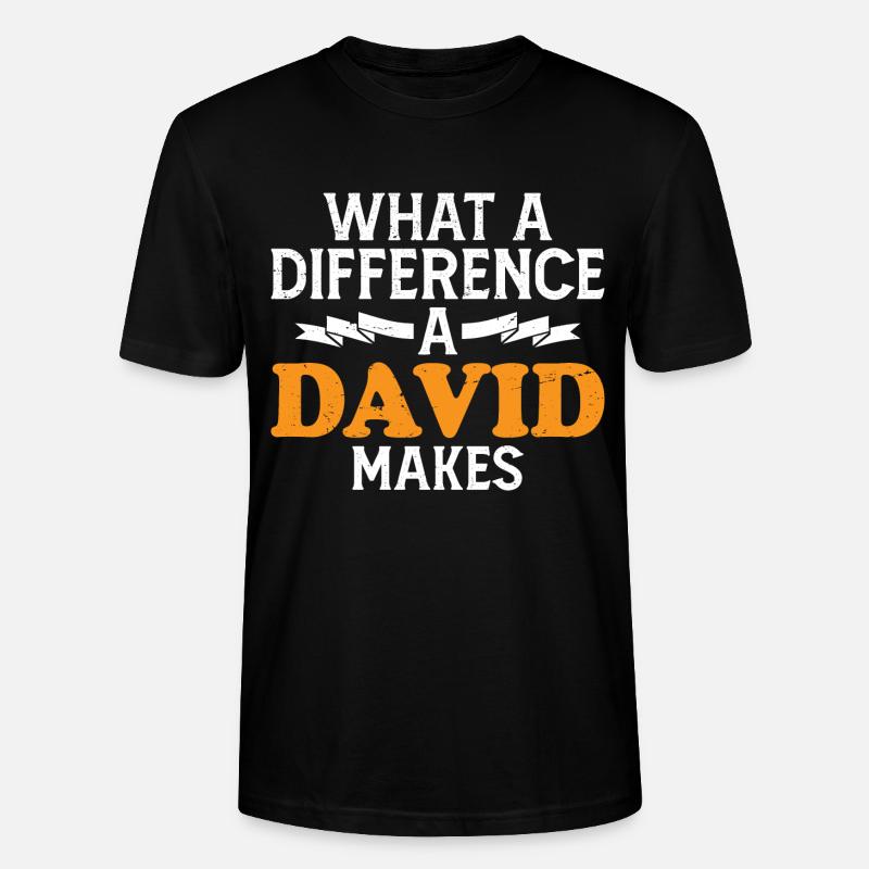 Quelle différence un David fait - T-shirt bio CRAFTER Stanley Stella Unisexe - noir