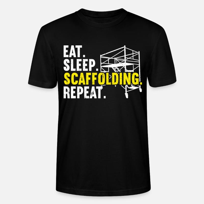 Échafaudage Échafaudage Échafaudage - T-shirt bio CRAFTER Stanley Stella Unisexe - noir