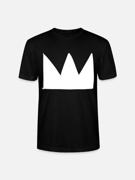 Crown Symbol King Shape - Stanley/Stella CRAFTER Unisex Organic T-Shirt - black