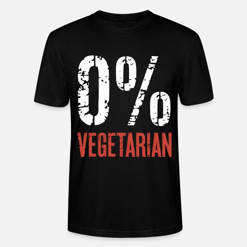 0% Vegetarian 9 - Stanley/Stella Unisex Bio-T-Shirt CRAFTER - Schwarz
