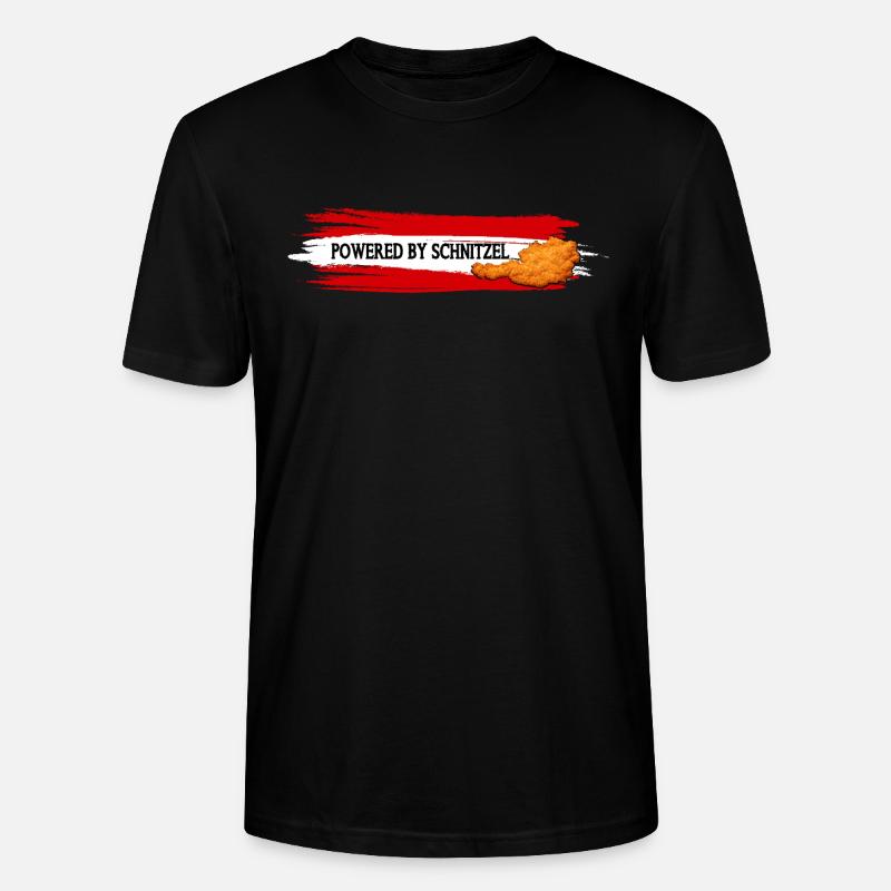 Propulsé par Schnitzel Austria Humour Shirt - T-shirt bio CRAFTER Stanley Stella Unisexe - noir