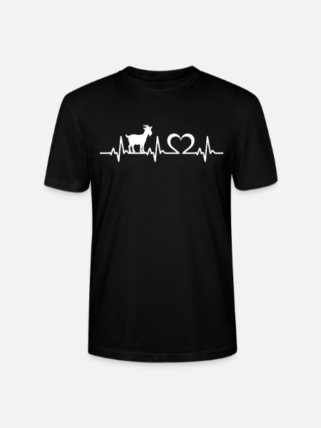 Goats heartbeat goat - Stanley/Stella CRAFTER Unisex Organic T-Shirt - black