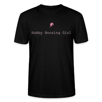 Cavalière Hobby Cheval de Passe-temps - T-shirt bio CRAFTER Stanley Stella Unisexe - noir - Devant - Alina (178cm) & Michal (187cm)
