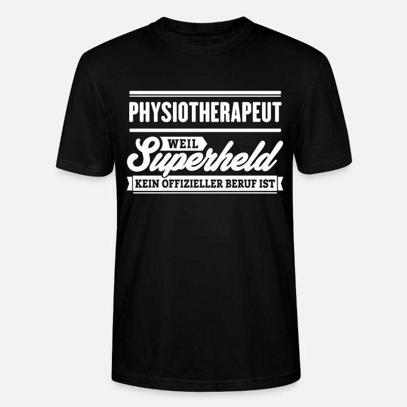 Superheld Physiotherapeut - Stanley/Stella Unisex Bio-T-Shirt CRAFTER - Schwarz