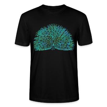 paon - T-shirt bio CRAFTER Stanley Stella Unisexe - noir - Devant - Alina (178cm) & Michal (187cm)