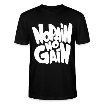 Gym Sport Kraftsport - Stanley/Stella CRAFTER Unisex Organic T-Shirt - black - Front - Alina (178cm) & Michal (187cm)