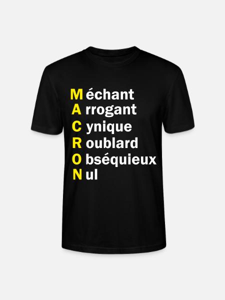 Macron Humour - T-shirt bio CRAFTER Stanley Stella Unisexe - noir