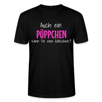 Starke Frauen Geschenk Ironie Sarkasmus Sprüche - Stanley/Stella Unisex Bio-T-Shirt CRAFTER - Schwarz - Vorne - Alina (178cm) & Michal (187cm)