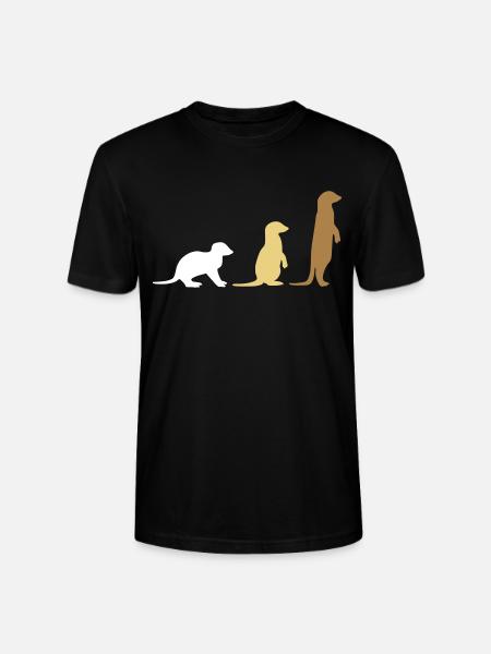 Meerkat three vector - Stanley/Stella CRAFTER Unisex Organic T-Shirt - black