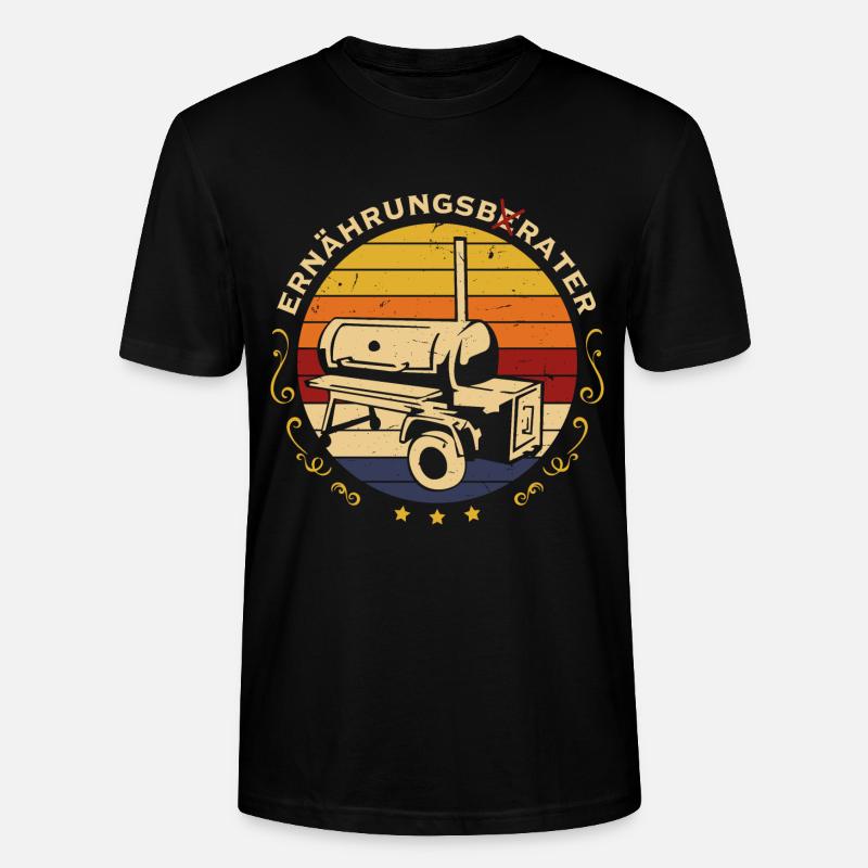 Grillmeister Ernährungsberater Fleisch - Stanley/Stella Unisex Bio-T-Shirt CRAFTER - Schwarz