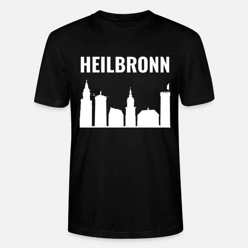 Heilbronn Skyline Collage - T-shirt bio CRAFTER Stanley Stella Unisexe - noir