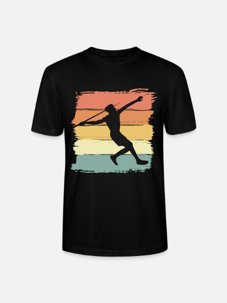 Speerwurf retro - Stanley/Stella Unisex Bio-T-Shirt CRAFTER - Schwarz