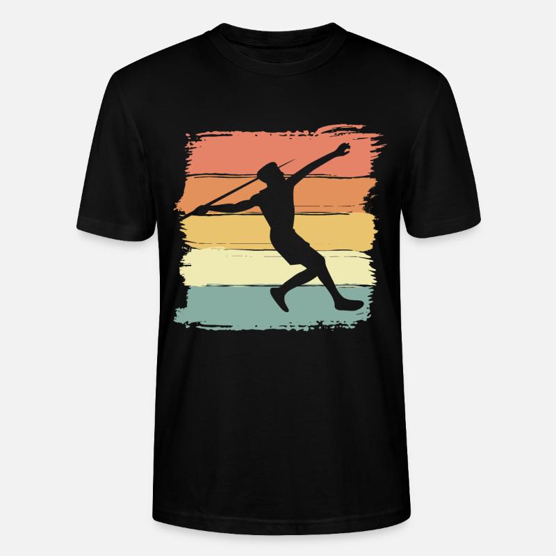 Speerwurf retro - Stanley/Stella Unisex Bio-T-Shirt CRAFTER - Schwarz