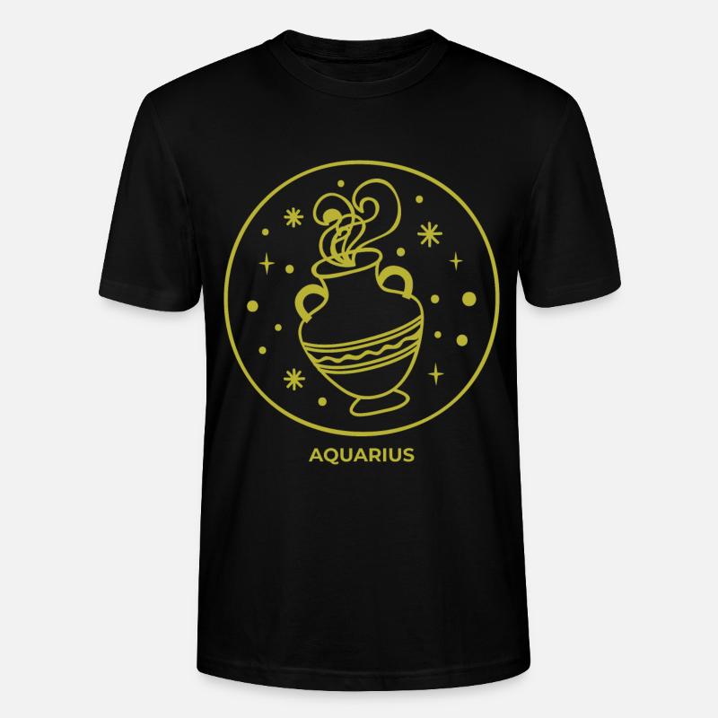 Sternzeichen Wassermann Astrologie Geschenk - Stanley/Stella Unisex Bio-T-Shirt CRAFTER - Schwarz